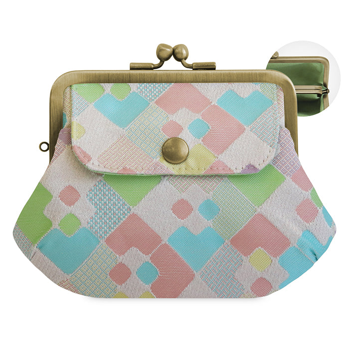 [In stock] Parent-child purse with pocket [Gold brocade]