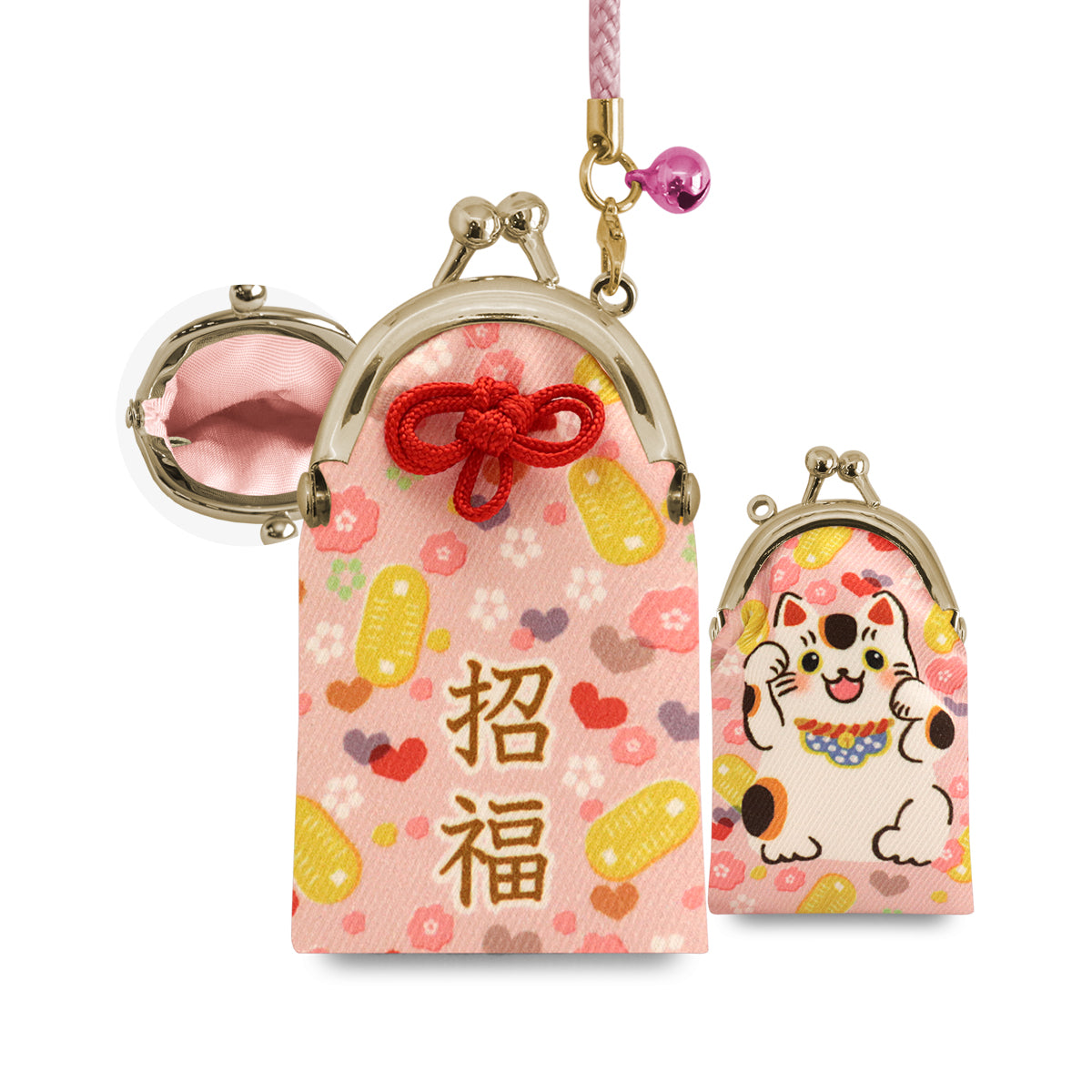 【在庫商品】がま口むすびストラップ【縁起物】